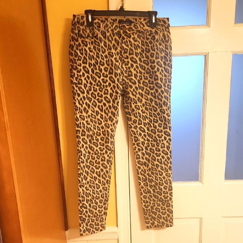 Judy Blue Los Angeles Skinny Fit Leopard-Print Jeans Size 11/30